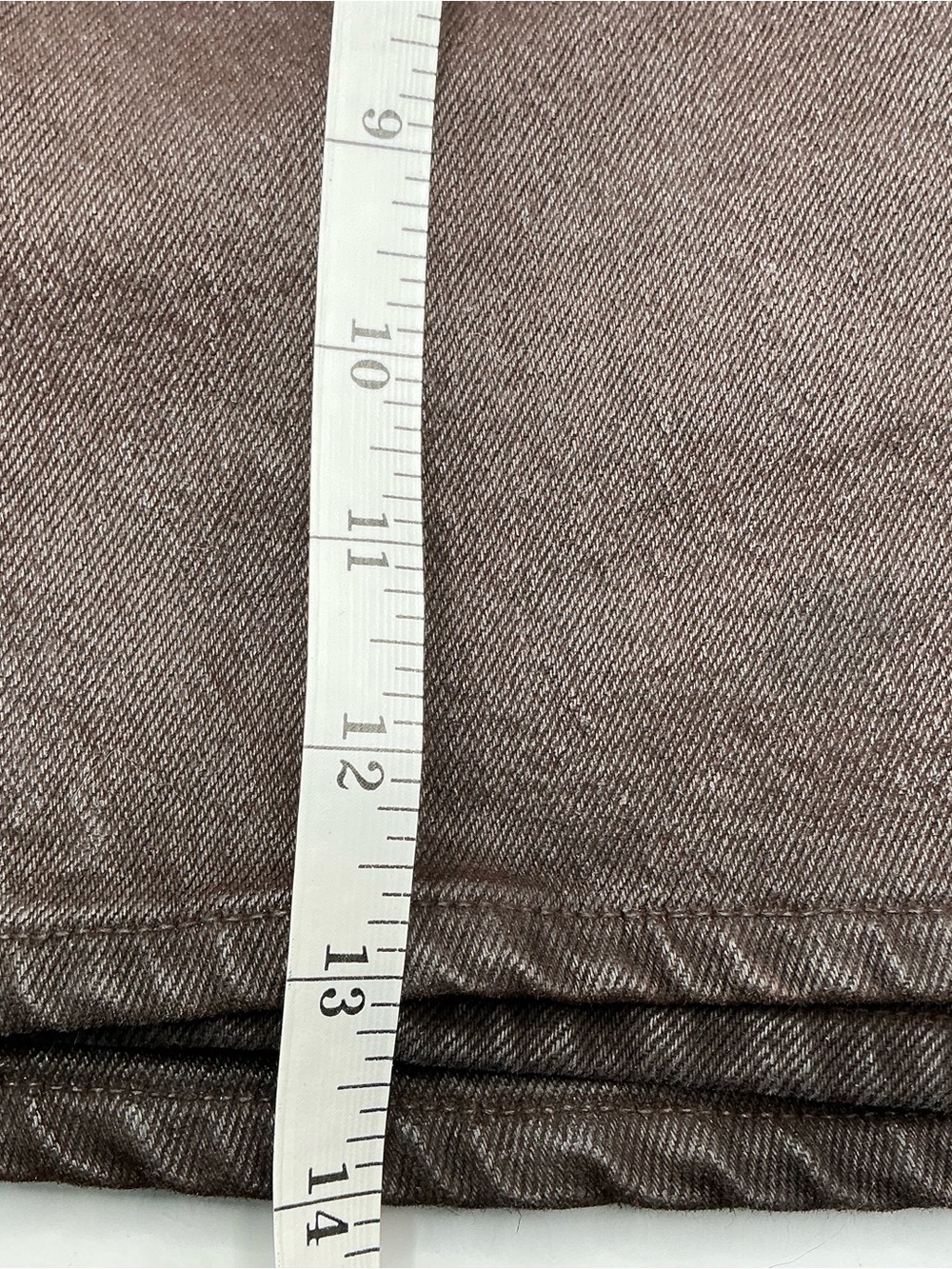 🤎 New 🤎 Brown Abercrombie & Fitch Curve Love Mid Rise Denim Mini Skirt - Picture 12 of 14